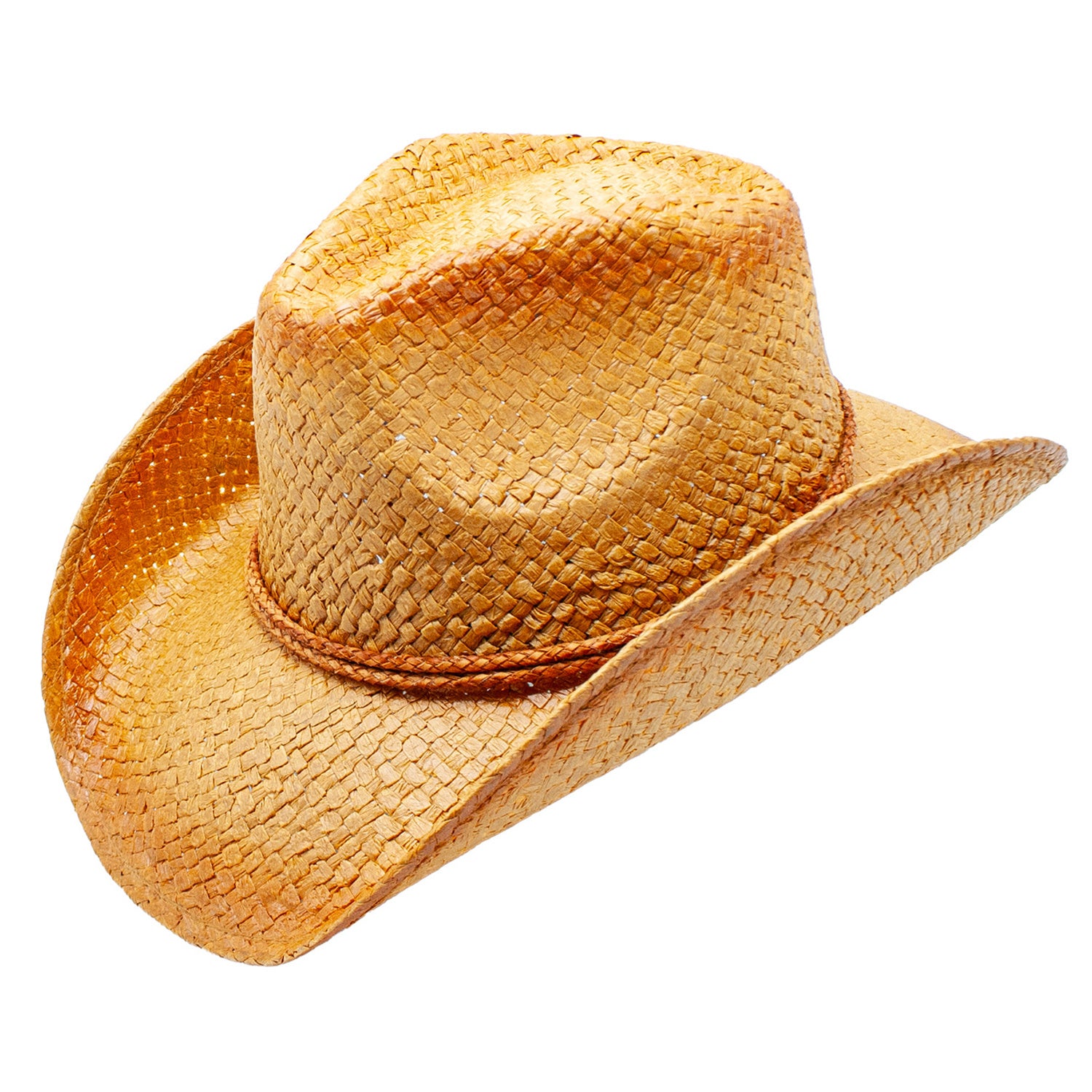 Sarsaparilla Straw 3.5 Inch Brim Braided Cowboy Drifter Hat Doba Default